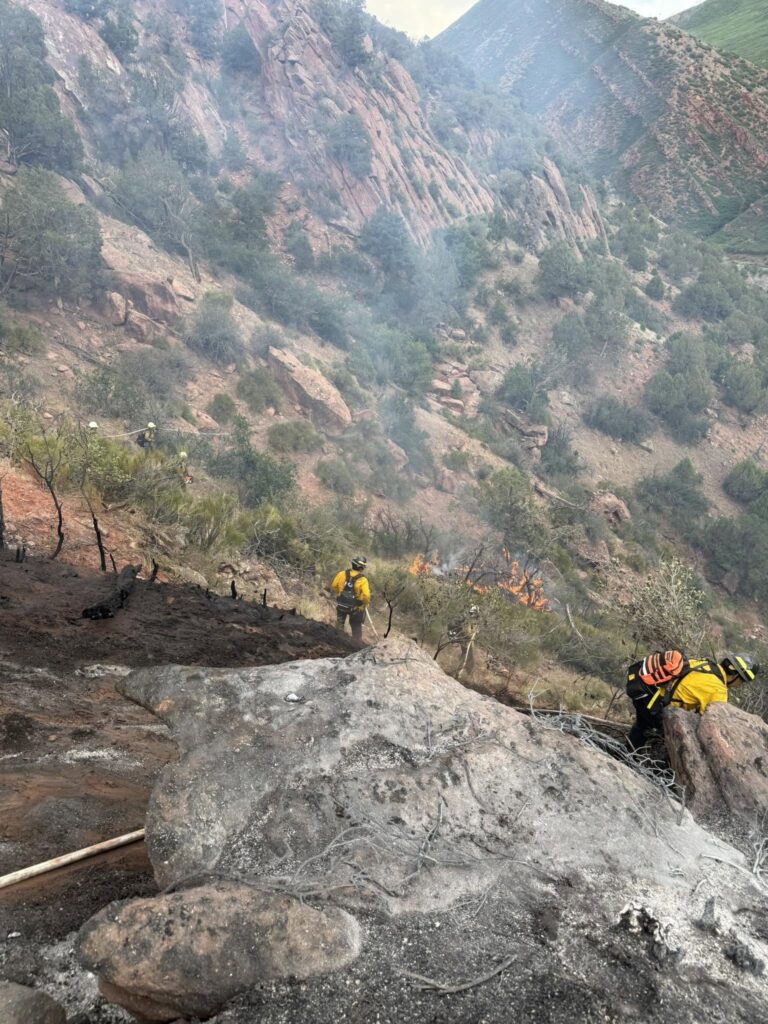Firefighting operations in South Canyon near Glenwood Springs