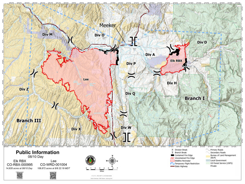 Lee Fire map