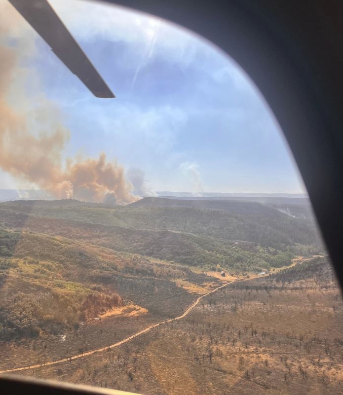 8-19-25 Lee Fire smoke visible in columns