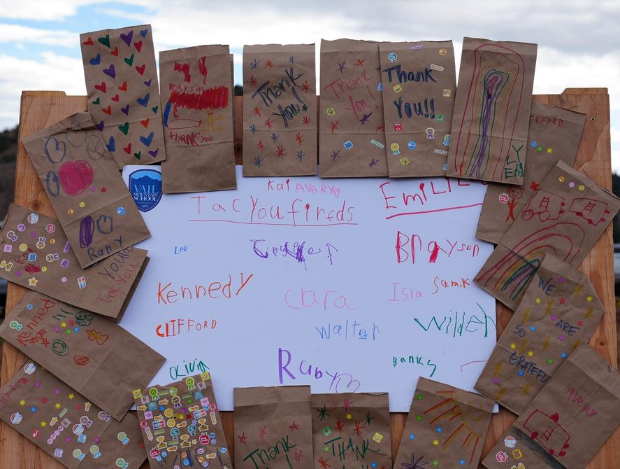 Derby Fire thank you sign from local kids