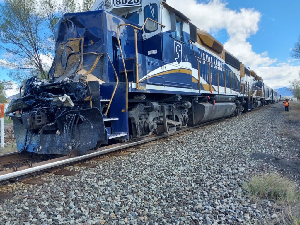 Photo of the train that collided with a tanker truck near Rifle on May 6.