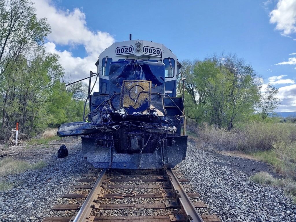 Photo of the train that collided with a tanker truck near Rifle on May 6.