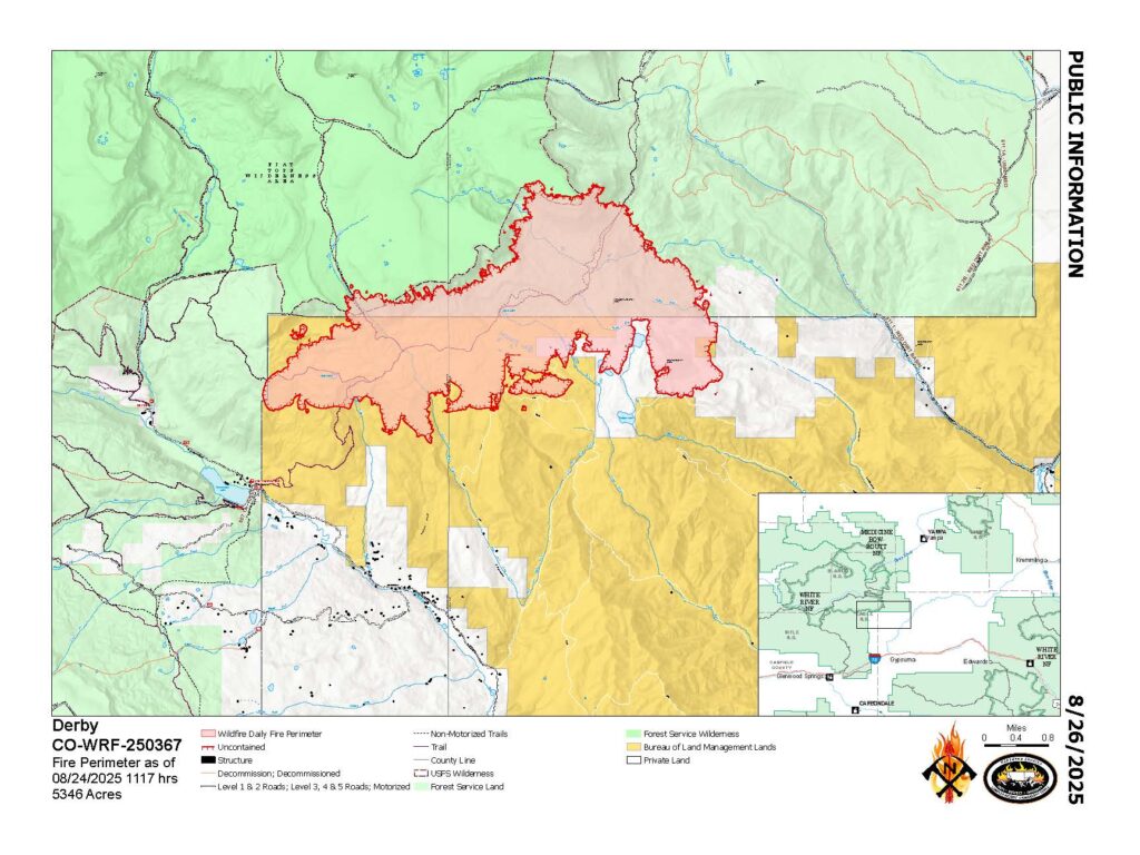 derby fire map August 26, 25