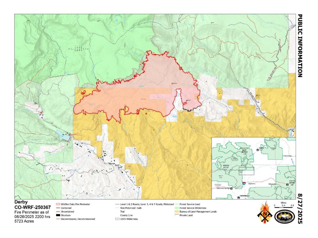 Derby fire map August 27, 2025