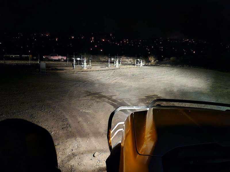 Emergency services respond to the Dry Creek Fire by natural gas facilities.