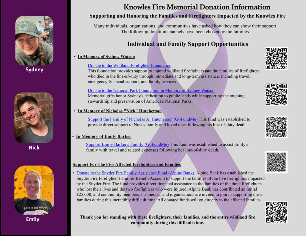 Knowle Fire Memorial Donations graphic