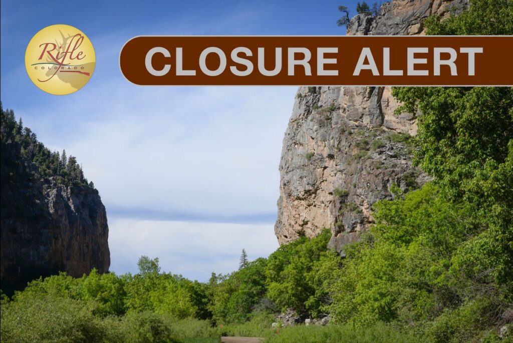 Rifle Mountain Park closure graphic